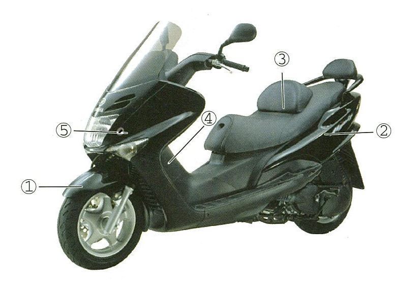 台湾YAMAHA MAJESTY125(LPR5CA1020~/5CA010)（5PL1）