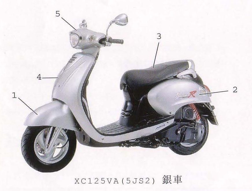 台湾YAMAHA Bianco R125（5JS2)