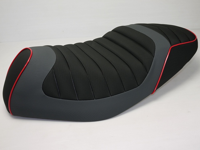 DCR BLACK LOW DOWN パイピングカスタムシート赤 DCR-142