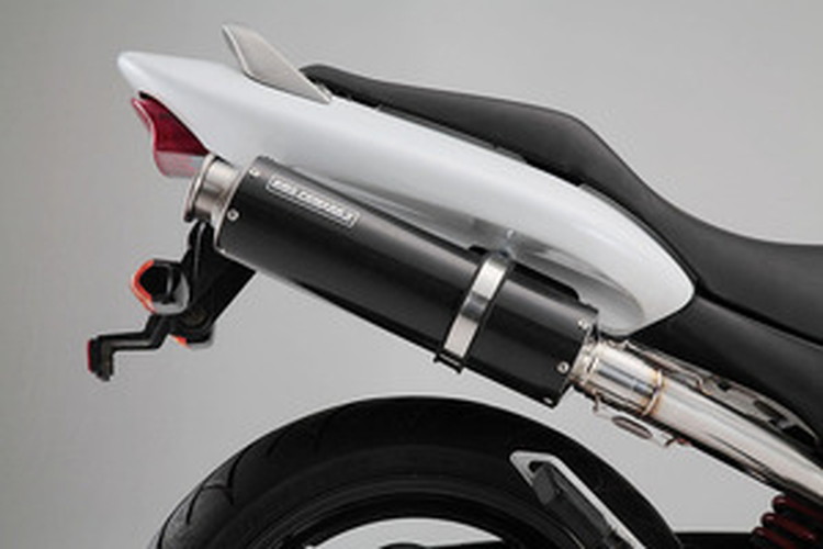 BEAMS  BMS-H01J-SS13 HORNET250 ラウンド <カーボン> スリップオンJMCA ビームス マフラー JP-BMS-MU308CA