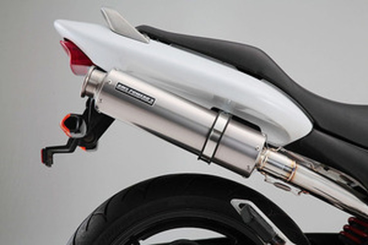 BEAMS  BMS-H01J-SS12 HORNET250 ラウンド <チタンソリッド> スリップオンJMCA ビームス マフラー JP-BMS-MU308TS