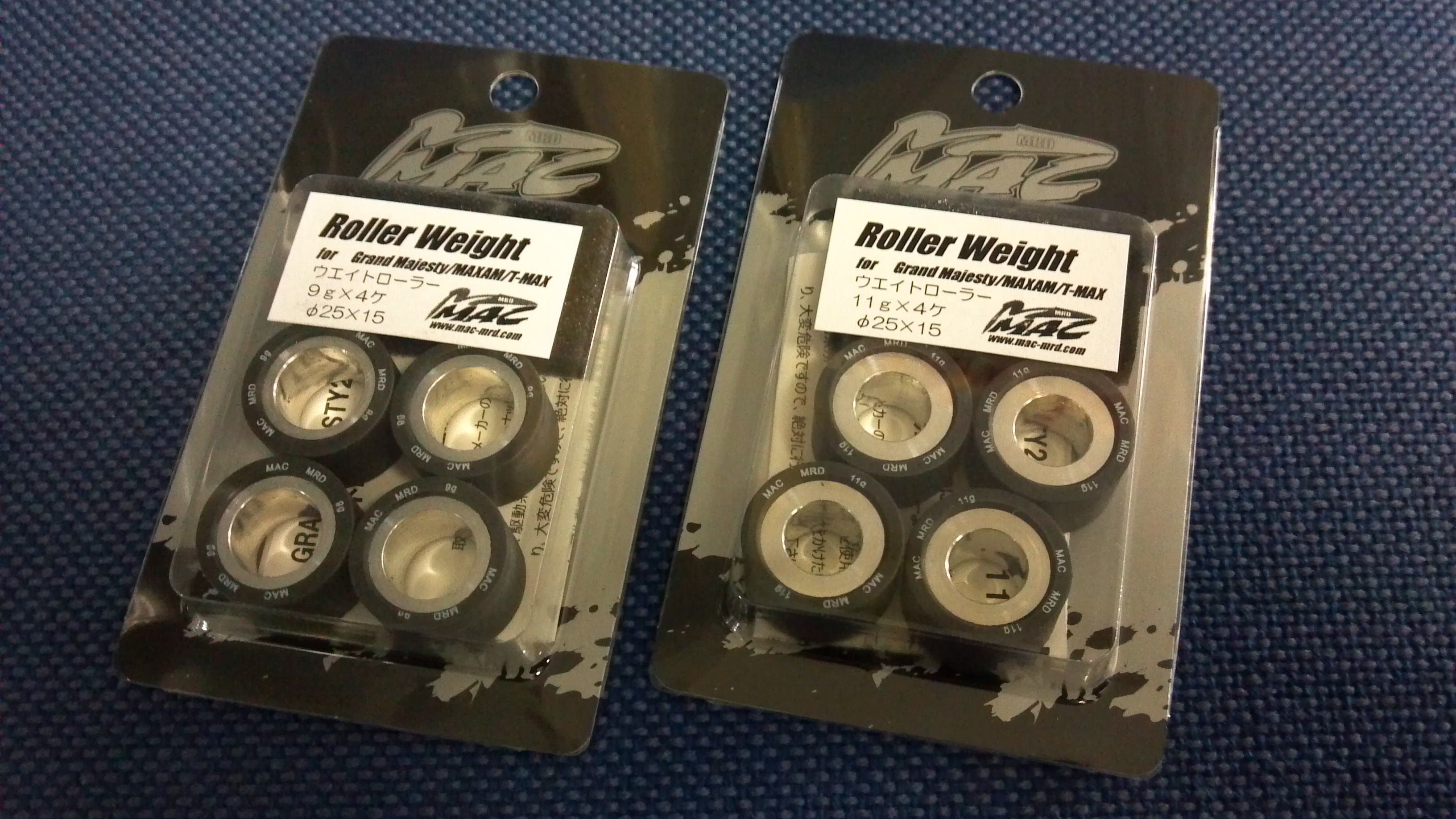 MAC MRD マックエムアールディー EVOLUTION ROLLER WEIGHT WR-9G エボリューションウェイトローラー 9g JP-MAC-WR001