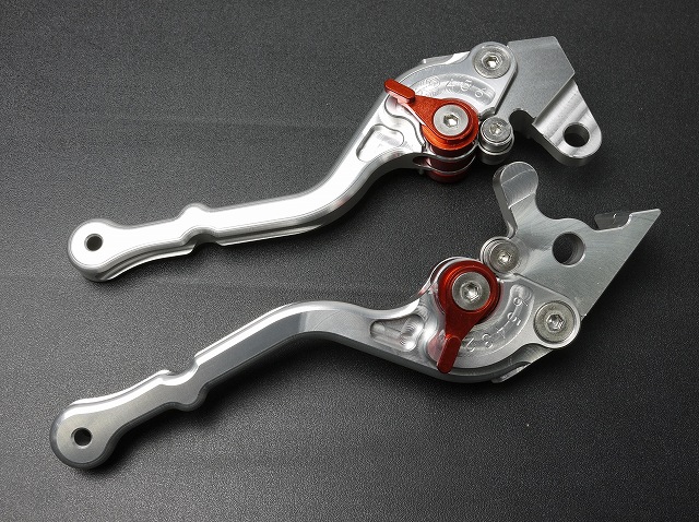 【生産終了】KOSO  アドレス6ステップアジャストブレーキレバー シルバー KOSO-138