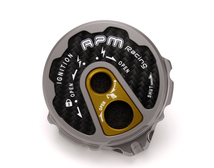 RPM CNC＋カーボン イグニッションカバー ゴールド 台湾仕様シグナスX、CygnusX、BW’S、GTR、SMAX他 P67-5TY-002-YL