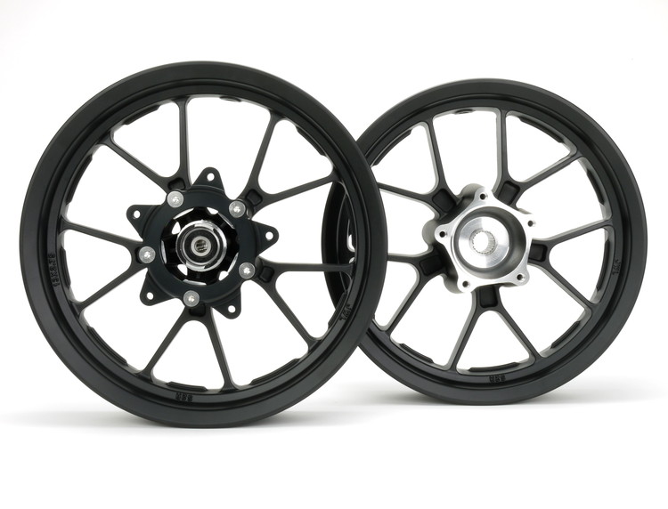 S2R マジェスティS(MAJESTY S) SMAX用  S-8 Y10本スポーク　前後アルミホイールセット マットブラック　ベアリング付 S2R S-8
