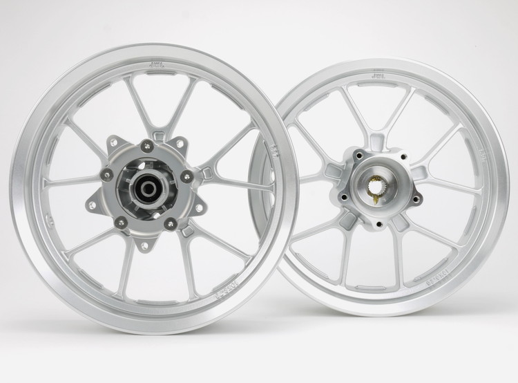 S2R マジェスティS(MAJESTY S) SMAX用 S-8 Y10本スポーク　前後アルミホイールセット シルバー　ベアリング付 S2R S-8