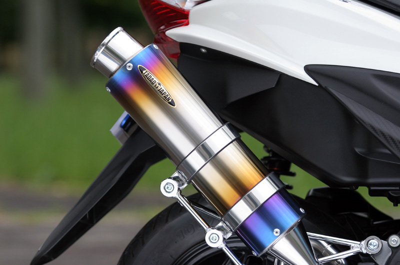 SP TADAO SP忠男マフラー　アドレス　ADDRESSV125 S ’10~ PURE SPORT ”S”　TITAN BLUE　チタンブルー　ゴールドエンブレム AD1-GE-04 4571117956529