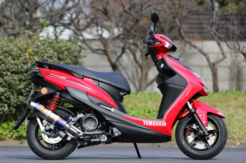 SP TADAO SP忠男マフラー　シグナスX　CYGNUSX　(EBJ-SEA5J/国内仕様）’16~ PURE SPORT ”R” ゴールドエンブレム チタンブルー CY1-GE-56 SPT-CY1-GE-56
