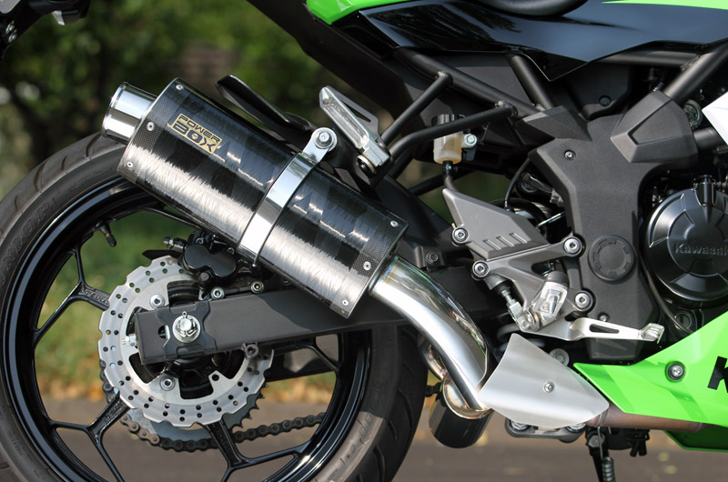 SP TADAO SP忠男マフラー　ニンジャ　Ninja250SL (JBK-BX250A) POWERBOX OVAL CFRP　パワーボックス オーバル CFRP NI2-PB-23 SPT-NI2-PB-23