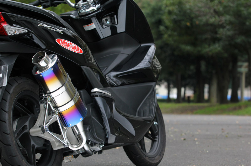 SP TADAO SP忠男マフラー　14~ PCX125　PURE SPORT SILENT　VERSION　TITAN BLUE　ゴールドエンブレム　サイレントバージョン　チタンブルー　PC1-GE-12 SPT-PC1-GE-12a