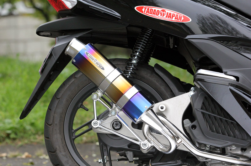 SP TADAO SP忠男マフラー　14~ PCX125　PURE SPORT “S”ゴールドエンブレム　TitanBlue　チタンブルー　PC1-GE-14 SPT-PC1-GE-14a