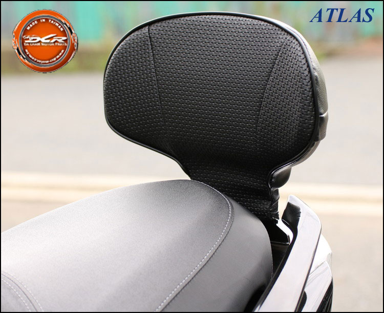 DCR with ATLAS MAJESTY S(マジェスティS) S-MAX アジャスタブル バックレスト 【高さ調整付き】【純正グラブバー併用】 TA-DCR-BR002BK