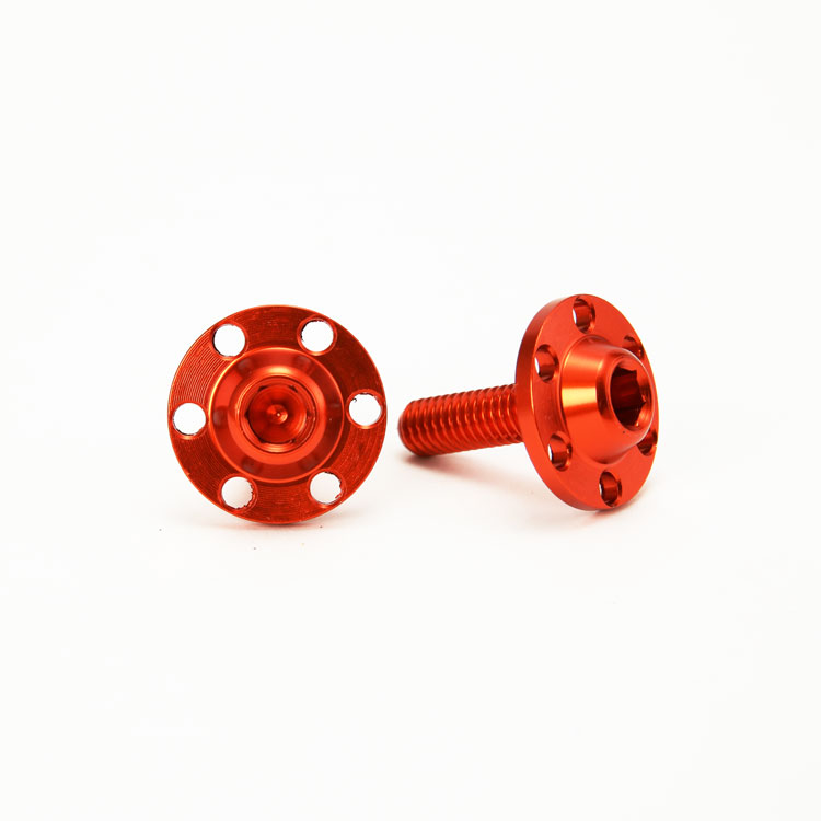 DDX アルミ ライセンス スクリュー セット オレンジ M6×20mm P1.0 TA-DDX-BT001OR