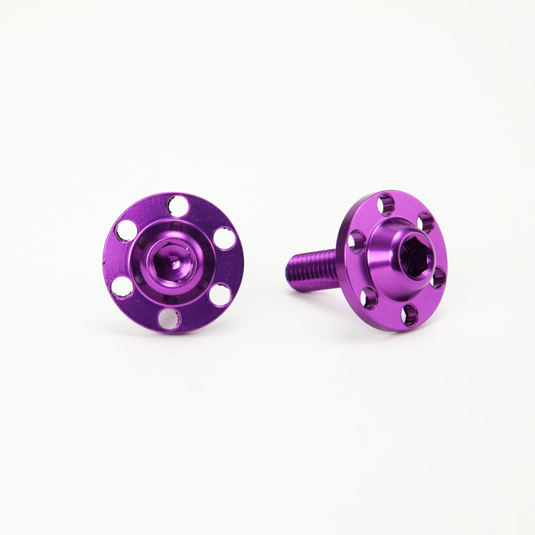 DDX アルミ ライセンス スクリュー セット パープル M6×20mm P1.0 TA-DDX-BT001PU
