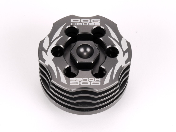 DOG HOUSE 鍛造CNC 冷却フィン付　オイルストレーナーキャップ（オイルドレインプラグ） グレー YAMAHA(ヤマハ）車用、シグナスⅩ,BW`S125,GTR125 TA-DOG-BT001GR