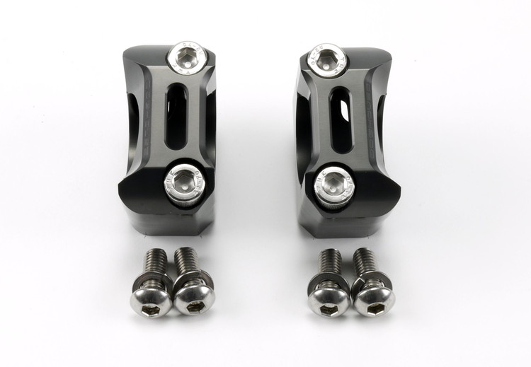 DOG HOUSE BW`S125　φ28.6mmテーパーハンドル用 ハンドルクランプセット　グレー TA-DOG-HD001GR