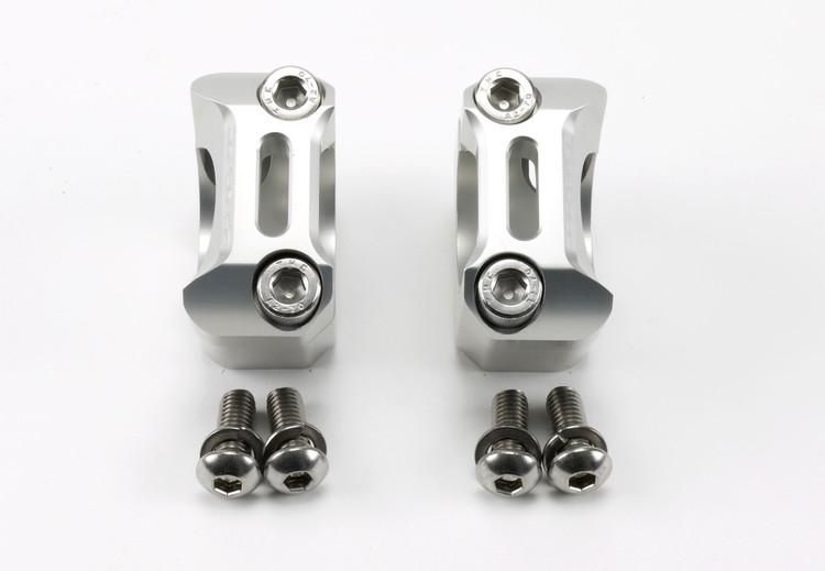 DOG HOUSE BW`S125　φ28.6mmテーパーハンドル用 ハンドルクランプセット　シルバー TA-DOG-HD001SI