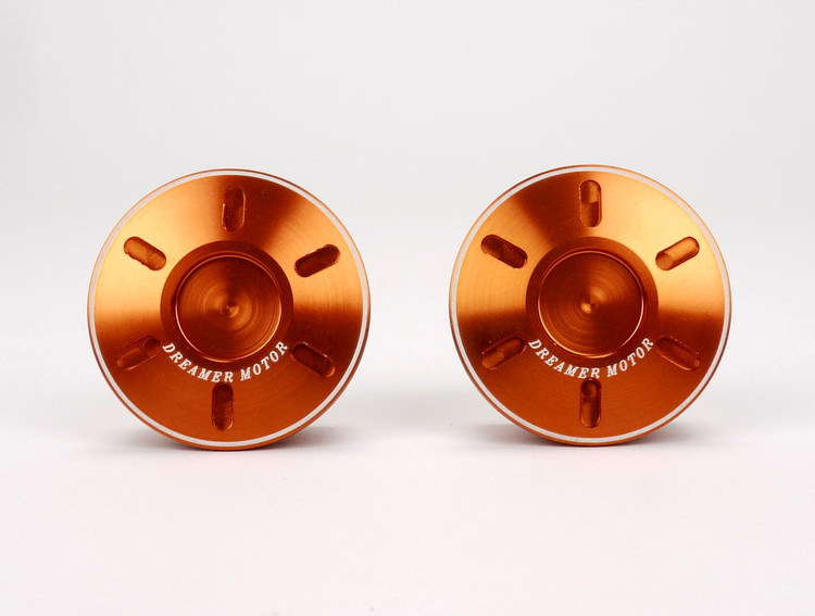 DREAMER MOTOR MAJESTY S(マジェスティS）SMAX アルミビレット　フレームキャップ　左右セット　オレンジ NC-AA-SM-3380-LR-OR