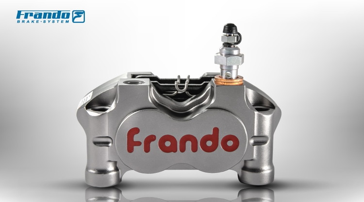 FRANDO HF-1 スモール・4ポット・ラジアルマウント・ブレーキキャリパー　グレー　 TA-FRA-BC008GR