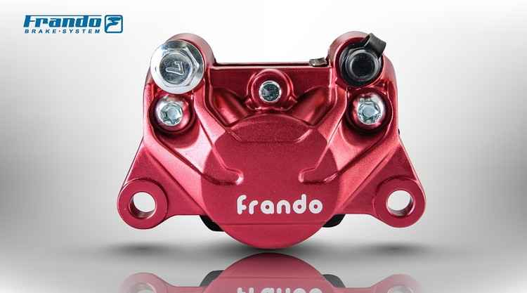FRANDO 9GA 2ポット・ブレーキキャリパー　レッド　 TA-FRA-BC009RD