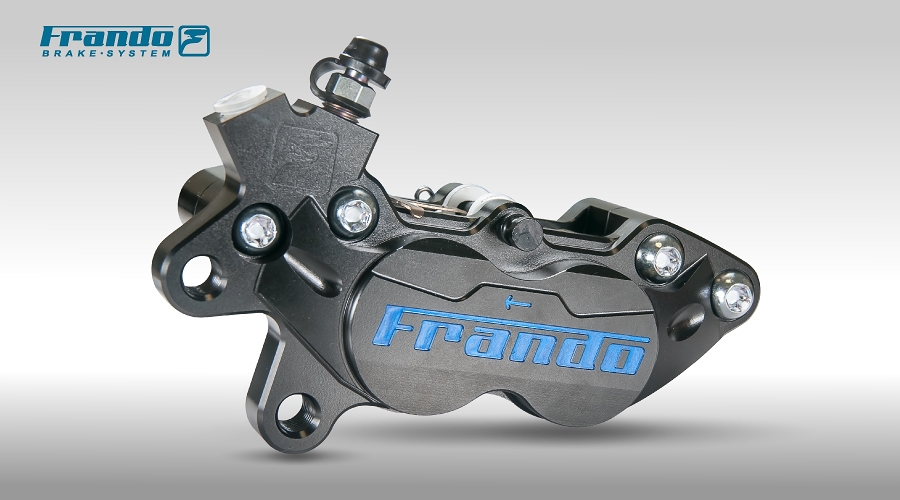 FRANDO F101 CNC 4ポット・キャリパー　アルマイトブラック　左用 TA-FRA-BC01BKL