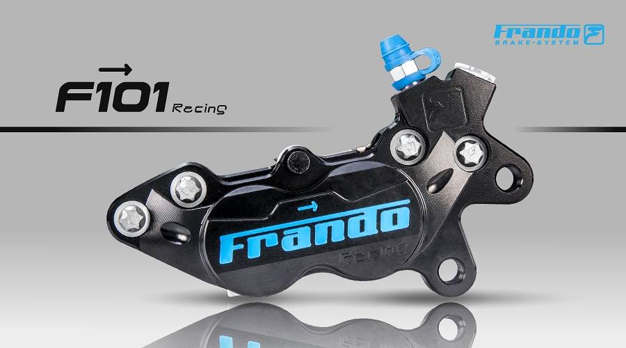 FRANDO F101 CNC 4ポット・キャリパー　アルマイトブラック　右用 TA-FRA-BC01BKR