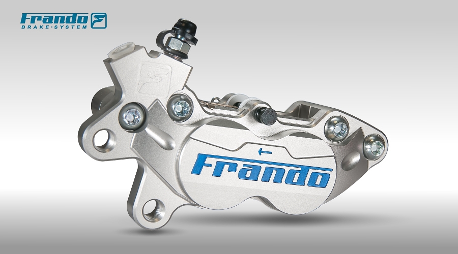 FRANDO F101 CNC 4ポット・キャリパー　ライト・ハードアルマイト　右用 TA-FRA-BC01SIR
