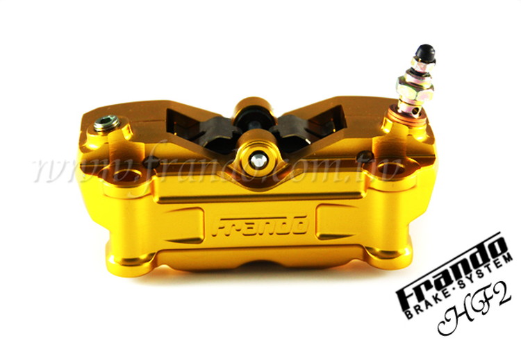 FRANDO HF-2 ビッグ・4ポット・ラジアルマウントキャリパー　ゴールド　右用 TA-FRA-BC11GDR