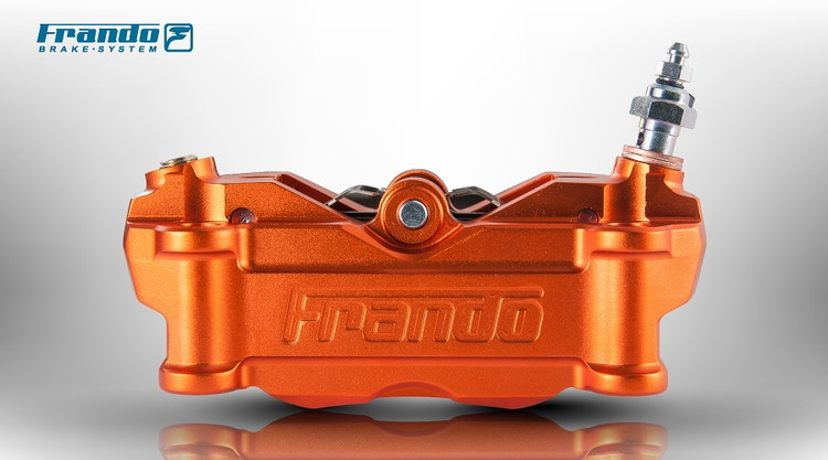 FRANDO HF-2 ビッグ・4ポット・ラジアルマウントキャリパー　オレンジ　左用 TA-FRA-BC11ORL