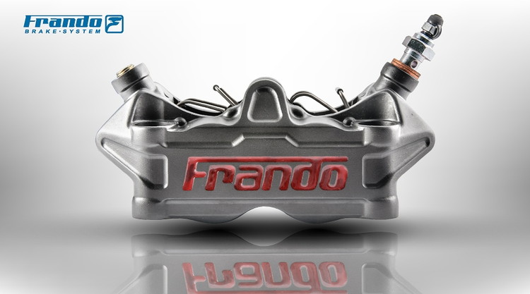 FRANDO HF-7 ビッグ・4ポット・ラジアルマウント・ブレーキキャリパー　ハードアルマイト　右用 TA-FRA-BC12HAR