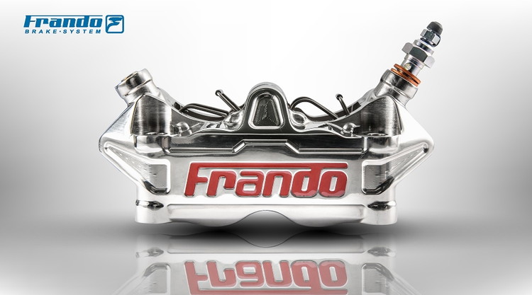 FRANDO HF-7 ビッグ・4ポット・ラジアルマウント・ブレーキキャリパー　クローム　右用 TA-FRA-BC12PLR
