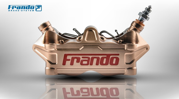 FRANDO HF-7 ビッグ・4ポット・ラジアルマウント・ブレーキキャリパー　チタン　左用 TA-FRA-BC12TIL