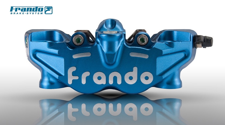 FRANDO ISI-02(B) ビッグ・4ポット・ラジアルマウントキャリパー　ブルー　左用 TA-FRA-BC14BLL