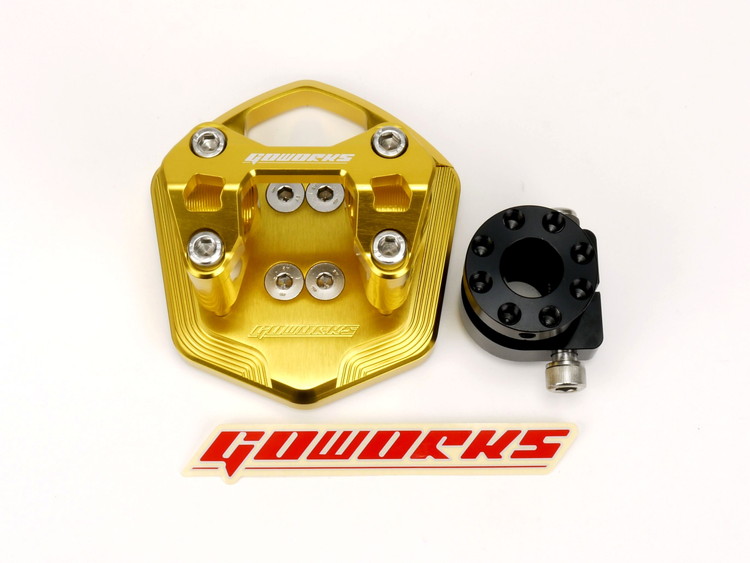 Go Works MAJESTY S(マジェスティＳ）,SMAX ハンドルブラケットセット（ハンドルポスト）φ22.2mmハンドル用　ゴールド TA-GOW-HD002GD
