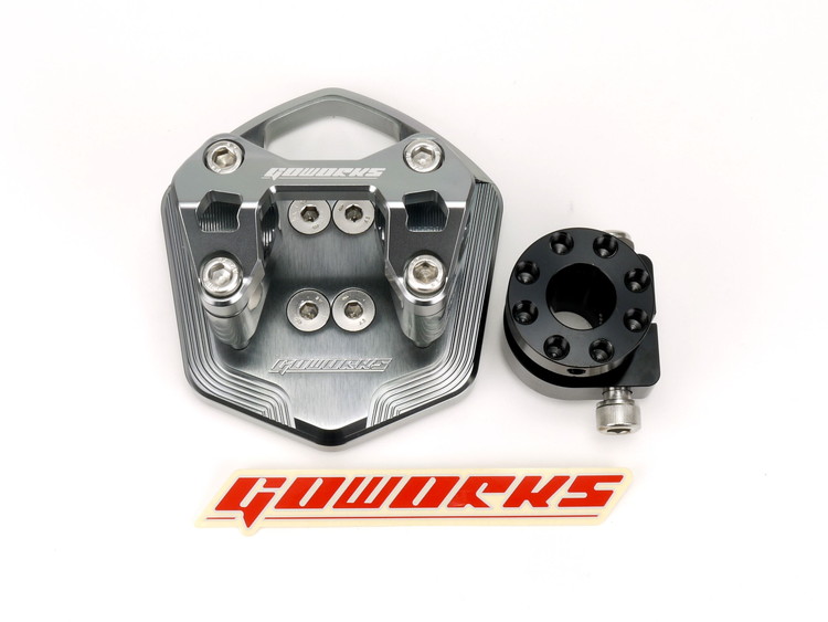 Go Works MAJESTY S(マジェスティＳ）,SMAX ハンドルブラケットセット（ハンドルポスト）φ22.2mmハンドル用　グレー TA-GOW-HD002GR