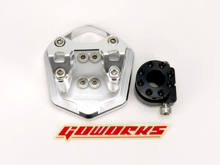 Go Works MAJESTY S(マジェスティＳ）,SMAX ハンドルブラケットセット（ハンドルポスト）φ22.2mmハンドル用　シルバー TA-GOW-HD002SI