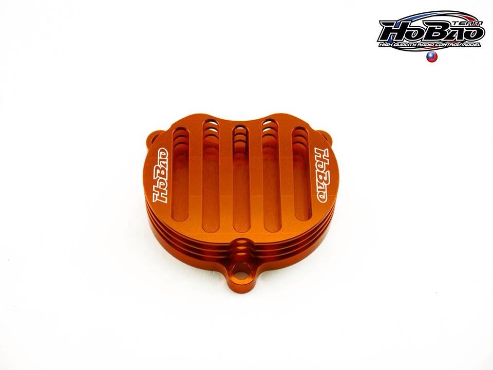 HOBAO　CNC冷却フィン付 バルブ タペットカバー オレンジ YAMAHA(ヤマハ)車用 シグナスX125、BW’S125、GTR125 TA-HBO-AY001OR