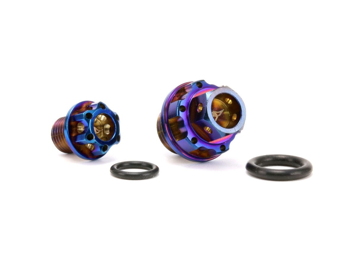 HOBAO オイルフィラーキャップ ギアオイルプラグセット チタンブルー 【CYGNUS X】【シグナスX】【BW`S】【BW`S X】【BW`S R】【GTR125】 TA-HBO-BT001TI