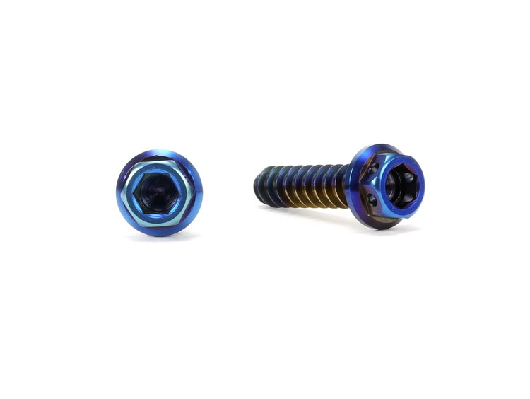 ☆Star Bolt CNC加工 ヘキサゴンヘッド　SUS PVDチタンコート タッピングスクリュー　M6×25mm　焼き色ブルー仕上げ 0006