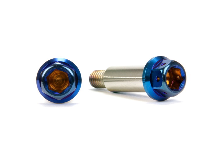 ☆Star Bolt CNC加工 ヘキサゴンヘッド　SUS PVDチタンコート ボルト　シグナスX　エアクリーナーキャップ専用　M5×25mm　P0.8mm 焼き色ブルー仕上げ 0013T