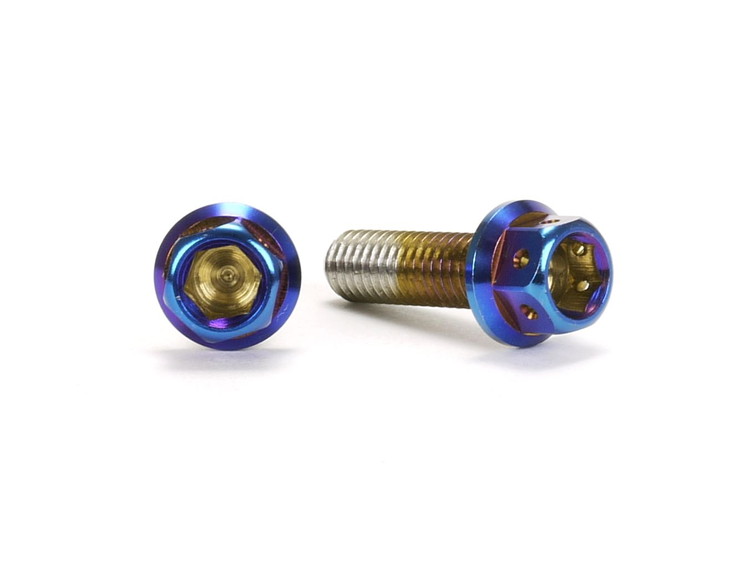 ☆Star Bolt CNC加工 ヘキサゴンヘッド　SUS PVDチタンコート ボルト　M6×20mm　P1.0mm 焼き色ブルー仕上げ 0019T
