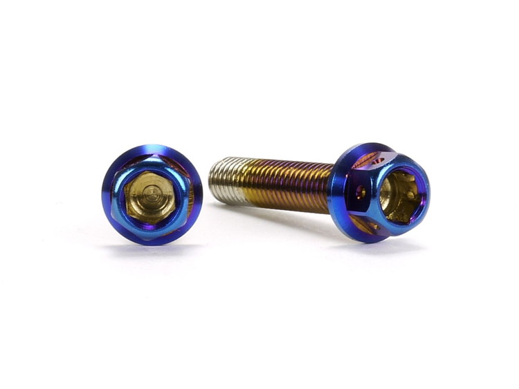 ☆Star Bolt CNC加工 ヘキサゴンヘッド　SUS PVDチタンコート ボルト　M6×30mm　P1.0mm 焼き色ブルー仕上げ 0021T