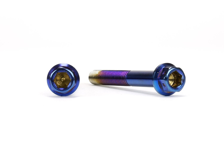 ☆Star Bolt CNC加工 ヘキサゴンヘッド　SUS PVDチタンコート ボルト　M6×50mm　P1.0mm 焼き色ブルー仕上げ 0025T