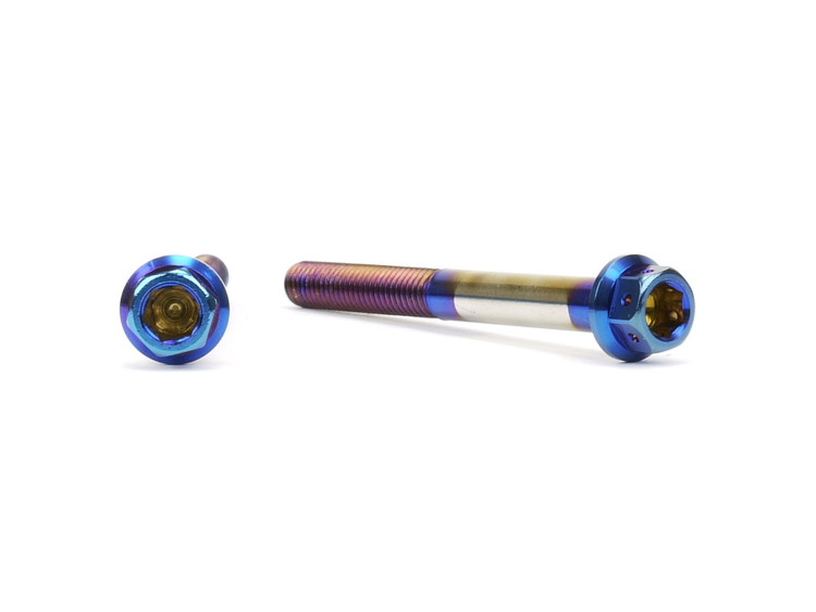 ☆Star Bolt CNC加工 ヘキサゴンヘッド　SUS PVDチタンコート ボルト　M6×60mm　P1.0mm 焼き色ブルー仕上げ 0026T