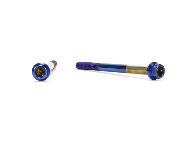 ☆Star Bolt CNC加工 ヘキサゴンヘッド　SUS PVDチタンコート ボルト　M6×80mm　P1.0mm 焼き色ブルー仕上げ 0028T