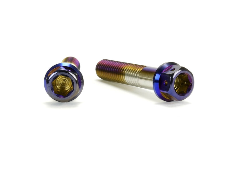 ☆Star Bolt CNC加工 ヘキサゴンヘッド　SUS PVDチタンコート ボルト　M8×40mm　P1.25mm 焼き色ブルー仕上げ 0039T