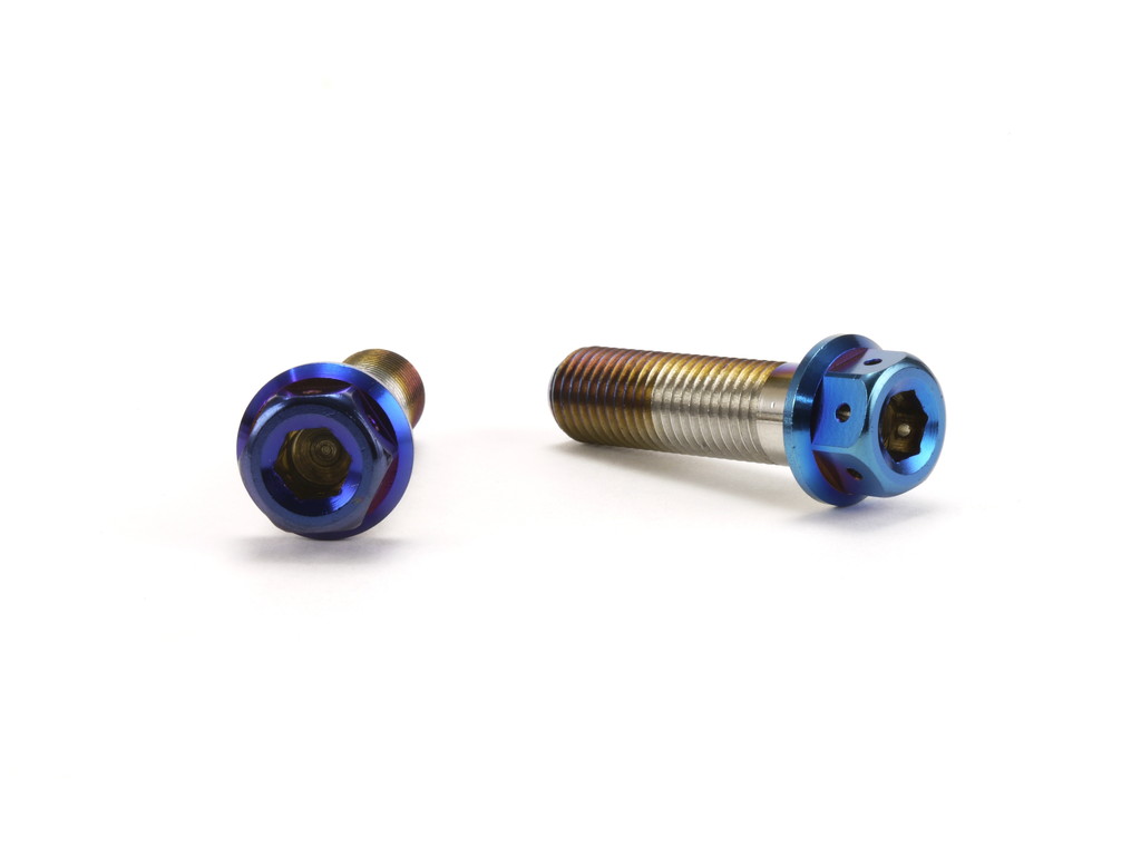 ☆Star Bolt CNC加工 ヘキサゴンヘッド　SUS PVDチタンコート ボルト　M10×35mm　P1.25mm 焼き色ブルー仕上げ 0048T