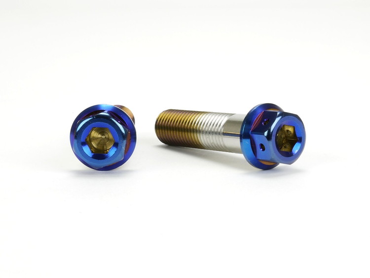 ☆Star Bolt CNC加工 ヘキサゴンヘッド　SUS PVDチタンコート ボルト　M10×40mm　P1.25mm 焼き色ブルー仕上げ 0049T