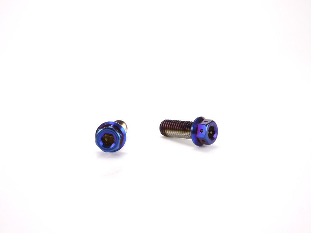 ☆Star Bolt CNC加工 ヘキサゴンヘッド　SUS PVDチタンコート ボルト　M10×25mm　P1.5mm 焼き色ブルー仕上げ 0054T