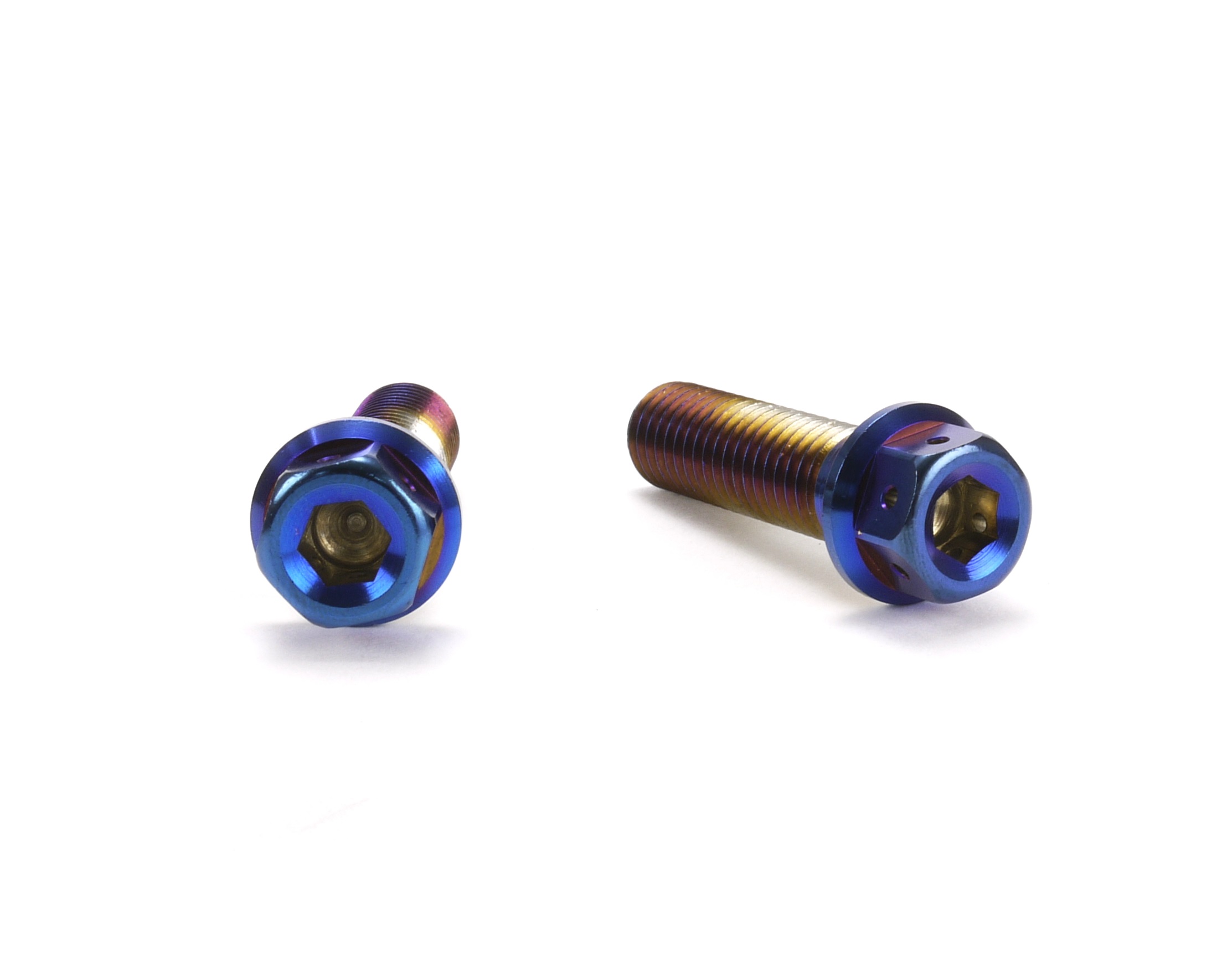 ☆Star Bolt CNC加工 ヘキサゴンヘッド　SUS PVDチタンコート ボルト　M10×35mm　P1.5mm 焼き色ブルー仕上げ 0055T